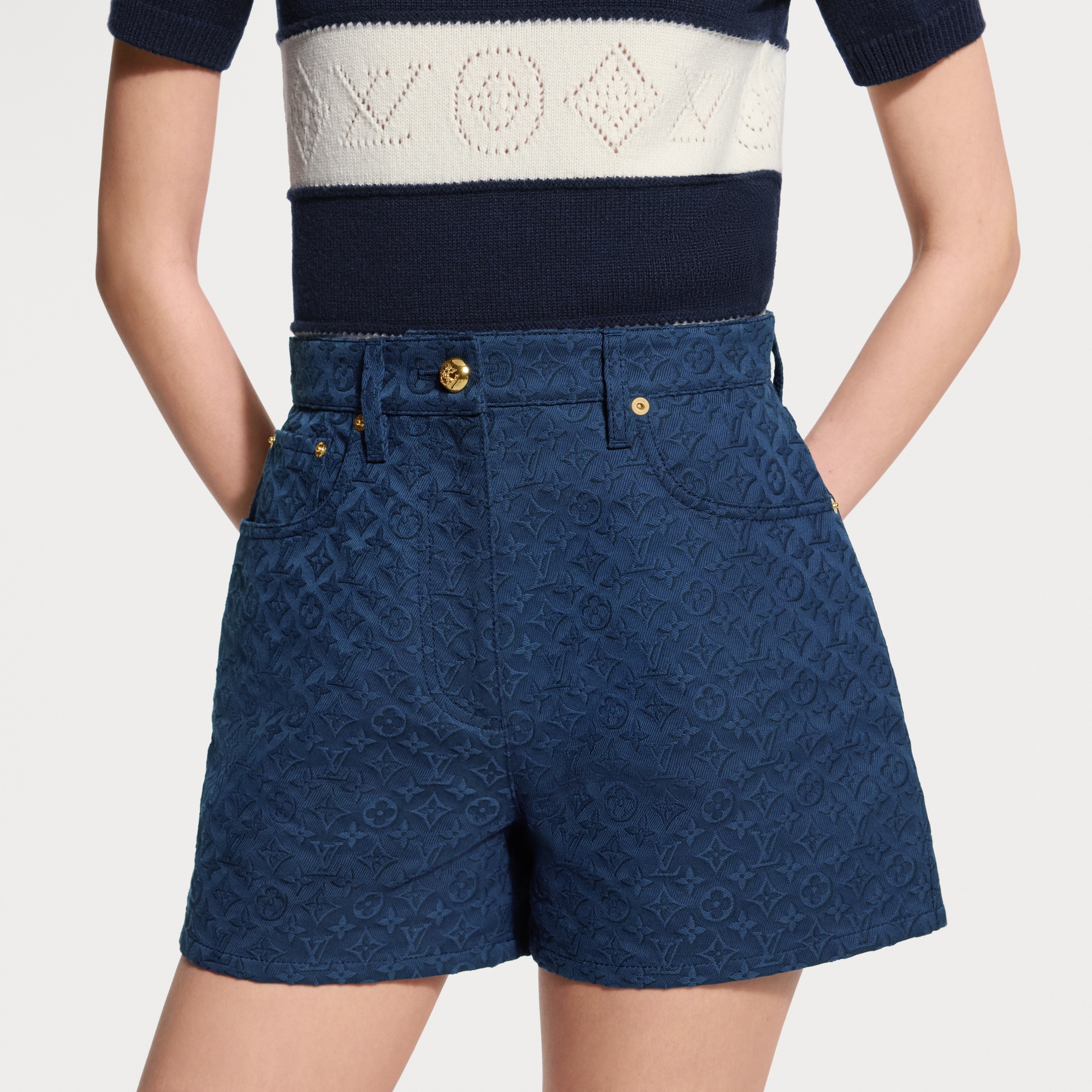 Monogram Jacquard Shorts - Women - Ready-to-Wear | LOUIS VUITTON ®